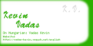 kevin vadas business card